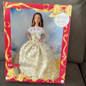 Barbie Signature Holiday Doll in Gold and White 2025 - New